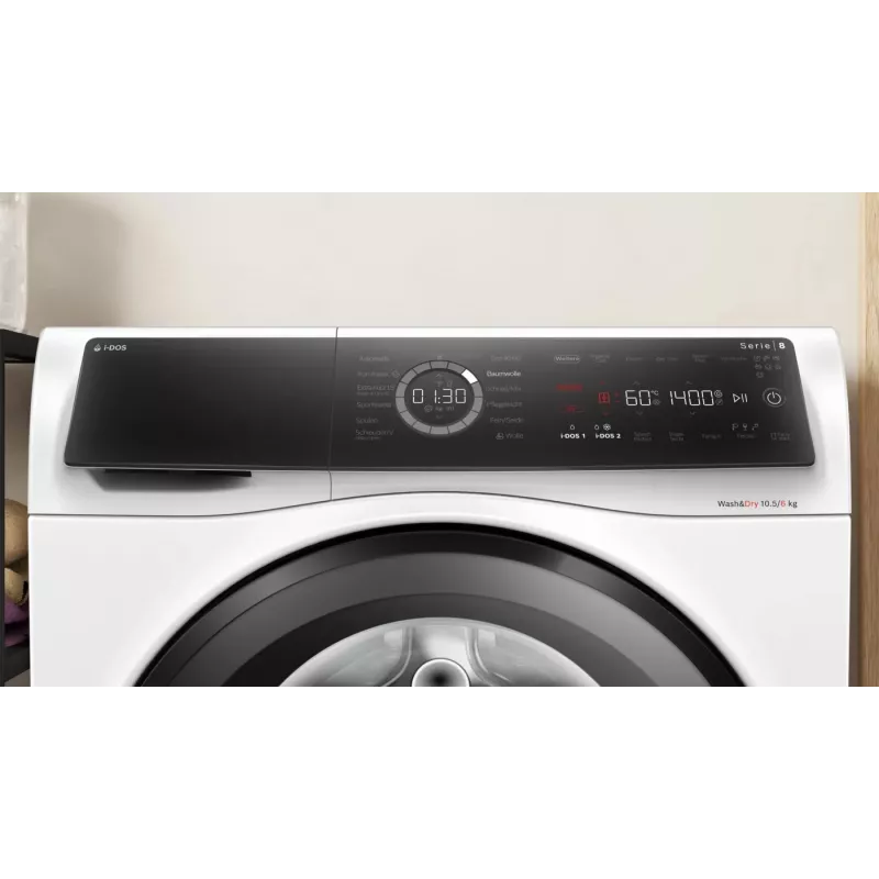 Bosch Serie 8 WNC254A40 lavasciuga a libera installazione carica frontale bianca