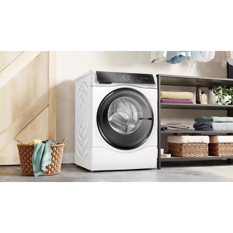 Bosch Serie 8 WNC254A40 lavasciuga a libera installazione carica frontale bianca