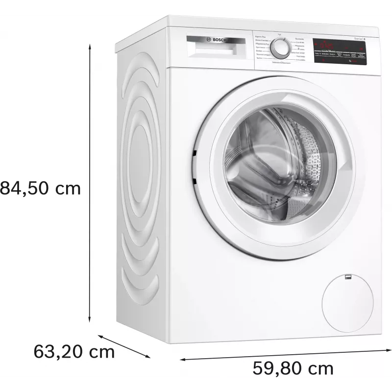 Bosch Serie 6 WUU28T22 lavatrice a carica frontale, 9 kg, 1351 giri/min, classe energetica A, bianca