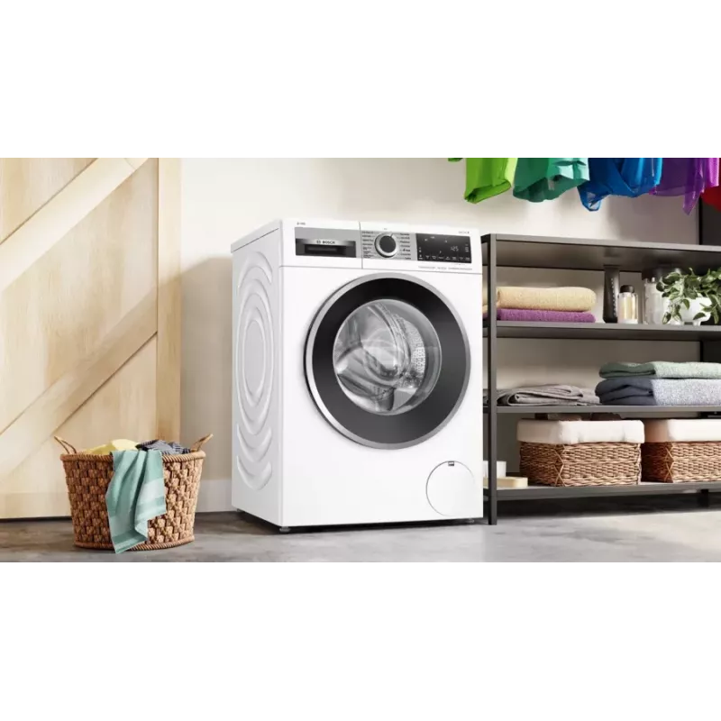 Bosch Serie 6 WGG244F40 lavatrice a carica frontale, 9 kg, 1351 giri/min, i-DOS, bianco/nero