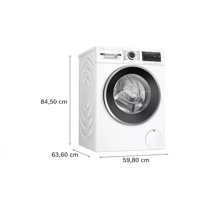 Bosch Serie 6 WGG244F40 lavatrice a carica frontale, 9 kg, 1351 giri/min, i-DOS, bianco/nero