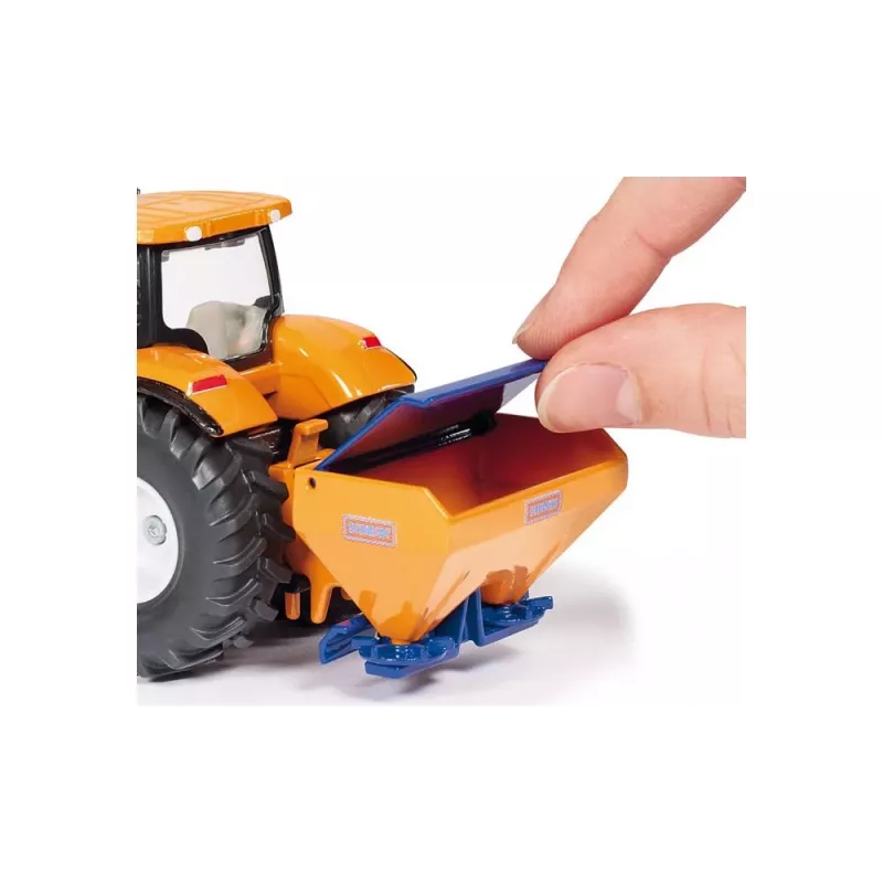 Siku trattore con lama sgombraneve e spargisale, modello trattore, preassemblato, 1:50, metallo, plastica, 3 anno/i, nero, blu, arancione