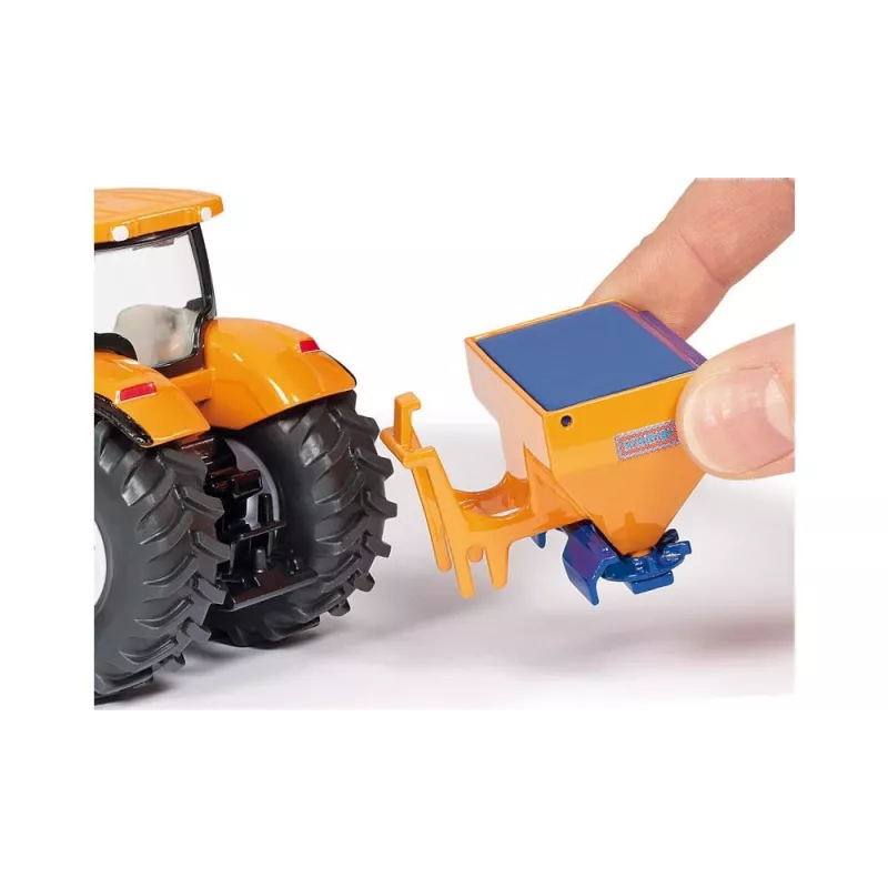 Siku trattore con lama sgombraneve e spargisale, modello trattore, preassemblato, 1:50, metallo, plastica, 3 anno/i, nero, blu, arancione