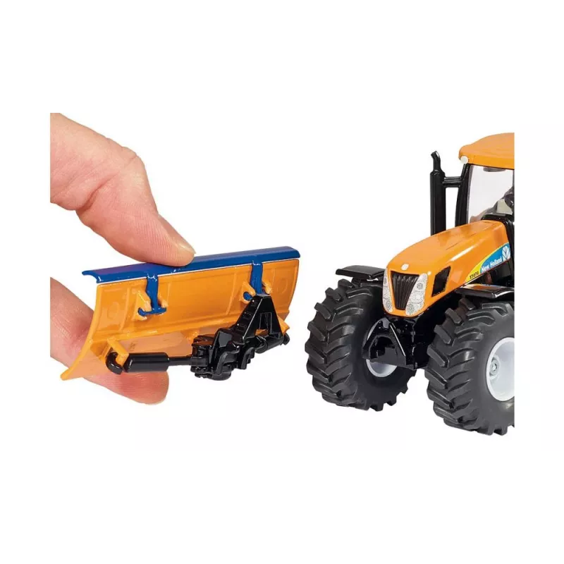 Siku trattore con lama sgombraneve e spargisale, modello trattore, preassemblato, 1:50, metallo, plastica, 3 anno/i, nero, blu, arancione