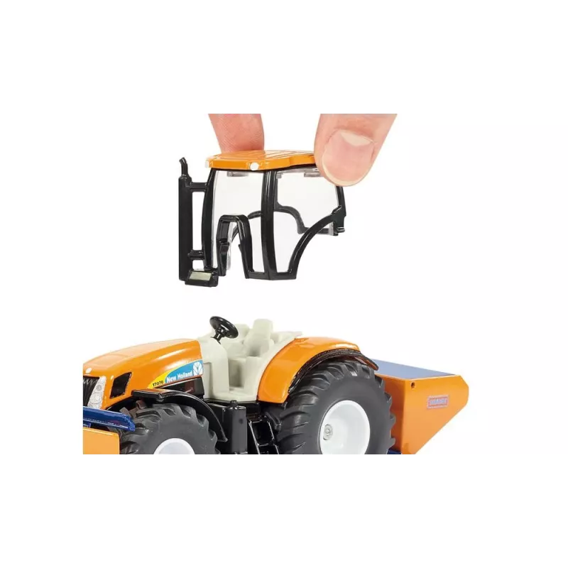 Siku trattore con lama sgombraneve e spargisale, modello trattore, preassemblato, 1:50, metallo, plastica, 3 anno/i, nero, blu, arancione