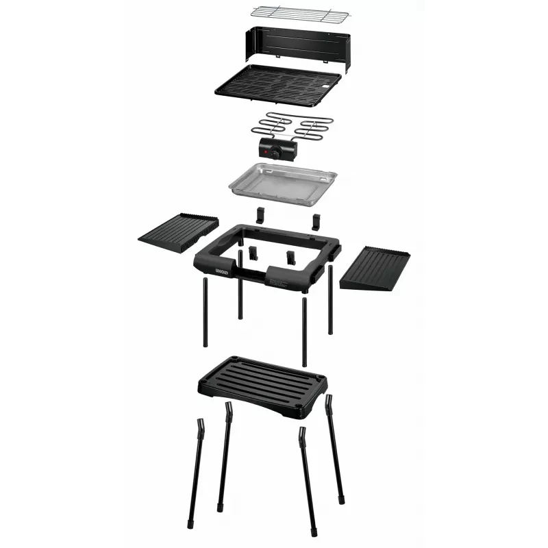 Unold 58565 Barbecue/Grill da esterno stazione di cottura elettrico nero 1600 W