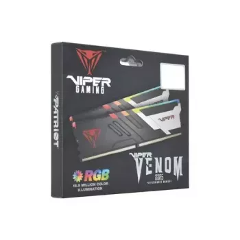 DIMM 64 GB DDR5-5600 (2x 32 GB) kit dual, memoria RAM nera, PVVR564G560C40K, Viper Venom RGB, INTEL XMP