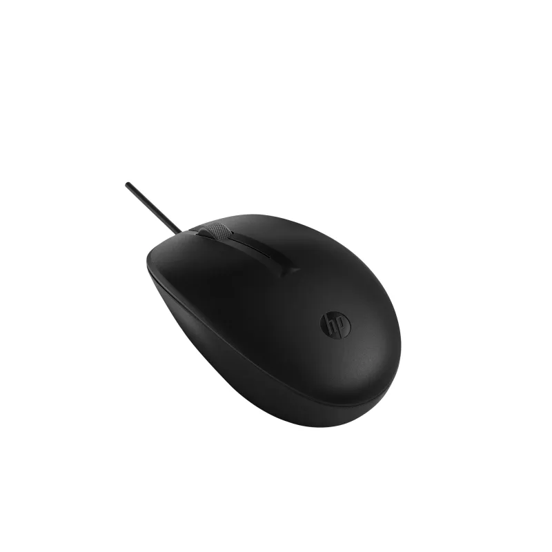 HP 128 mouse con filo laser, ambidestro, laser, USB Type-A, 1200 DPI, nero