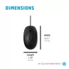 HP 128 mouse con filo laser, ambidestro, laser, USB Type-A, 1200 DPI, nero