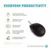 HP 128 mouse con filo laser, ambidestro, laser, USB Type-A, 1200 DPI, nero