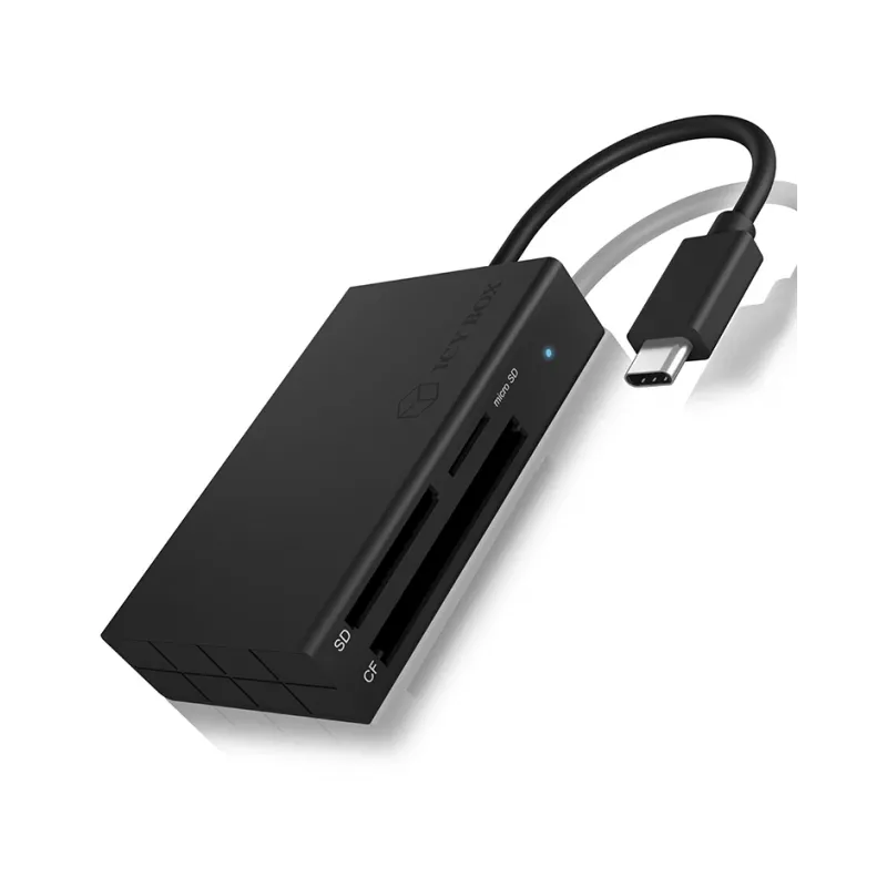 ICY BOX IB-CR401-C3 lettore di schede USB 3.2 Gen 1 (3.1 Gen 1) Type-C nero