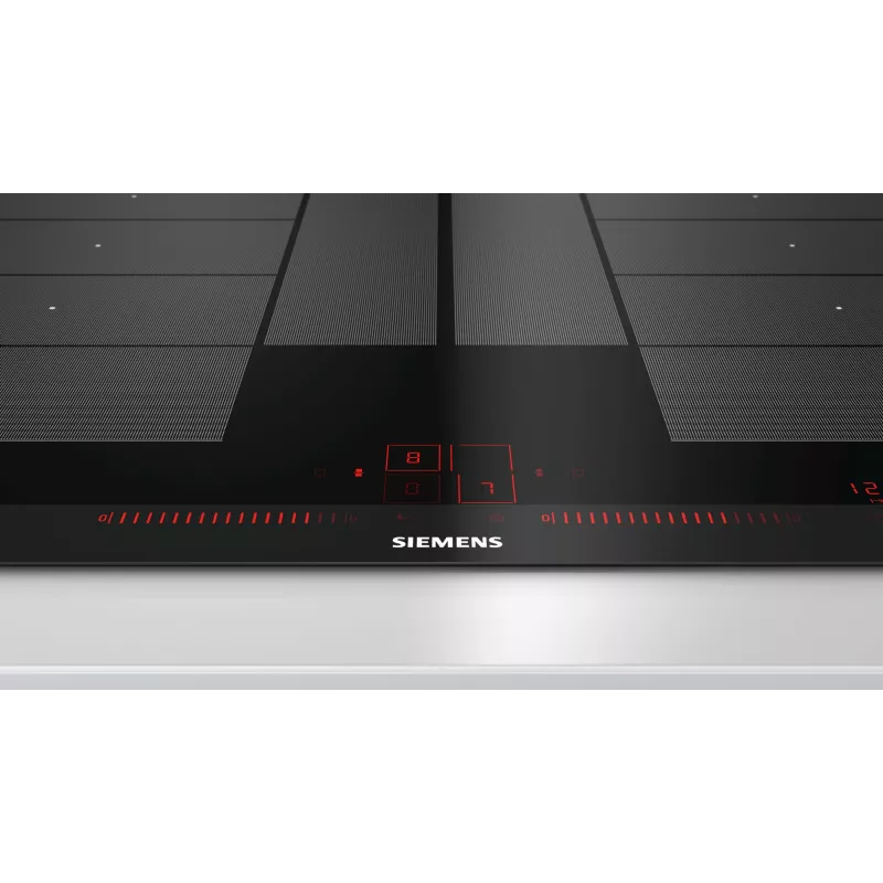Siemens EX875LYC1E piano cottura nero a incasso a induzione a zone 4 zone