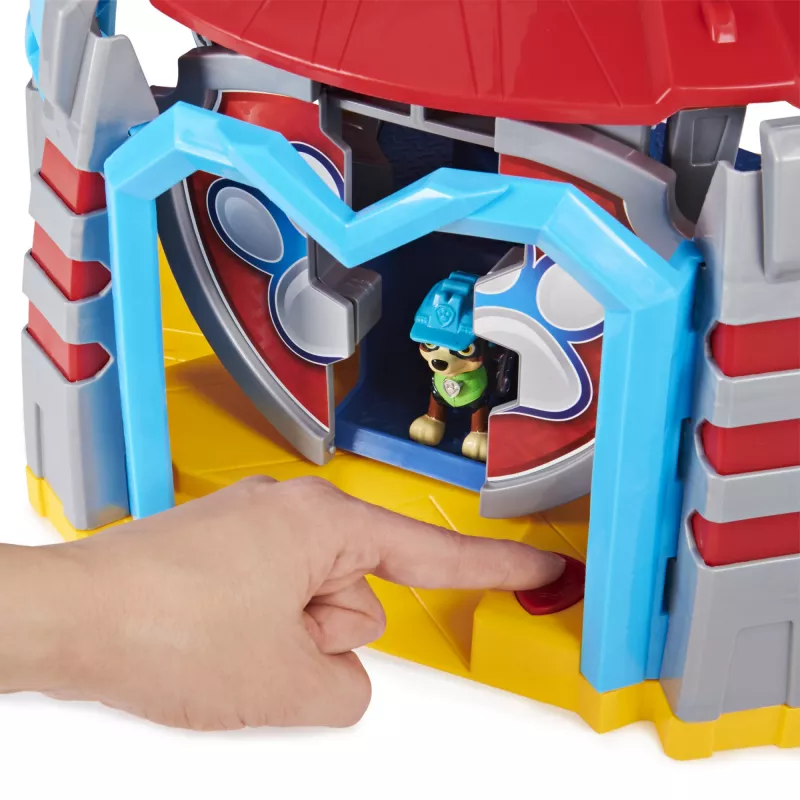 PAW Patrol, Dino Rescue HQ set di gioco con suoni e figura esclusiva Rex e veicolo