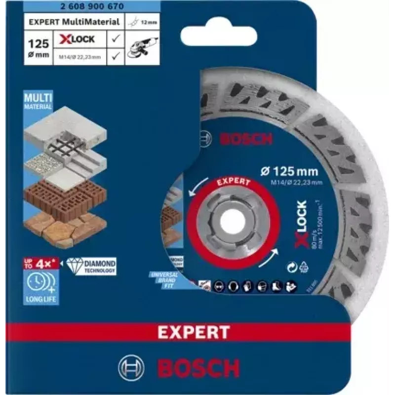 Bosch EXPERT MULTIMATERIAL X-LOCK disco da taglio
