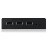 ICY BOX IB-HUB1418-i3 pannello frontale da 3,5 pollici con hub USB 3.0, 3x USB Type-A, 1x USB Type-C, nero