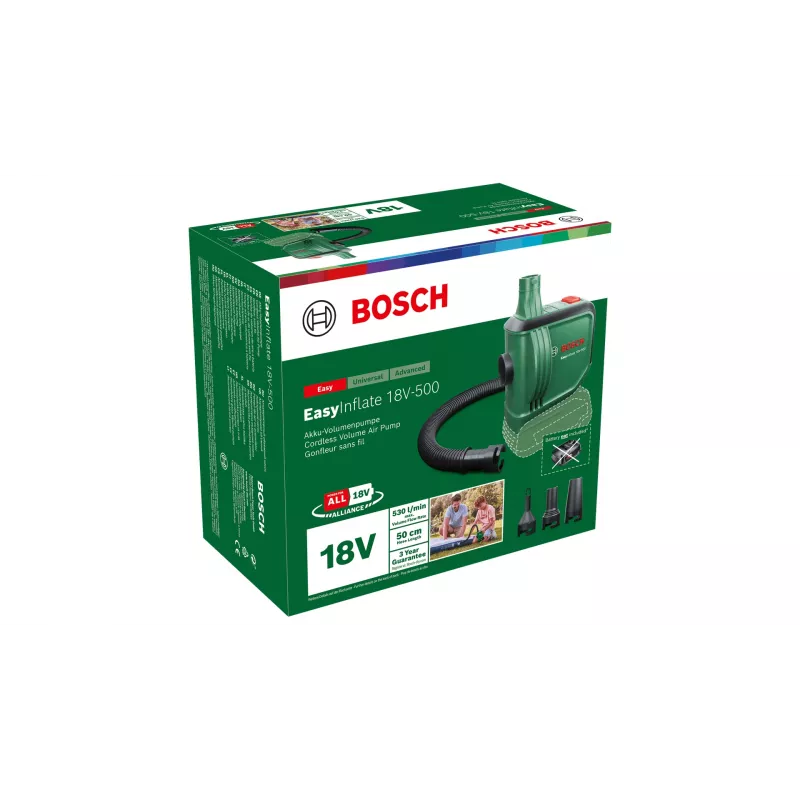 Bosch EasyInflate 18V-500 pompa elettrica ad aria 0,03 bar 530 l/min