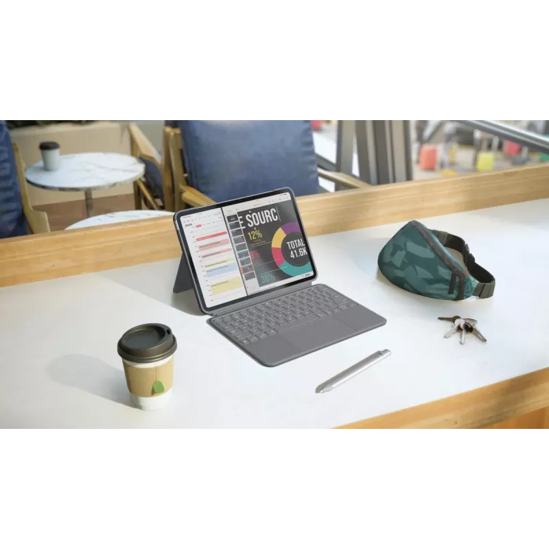 LOGITECH Combo Touch per iPad Air 11in 5th Gen Oxford grigio Qwertz tedesco