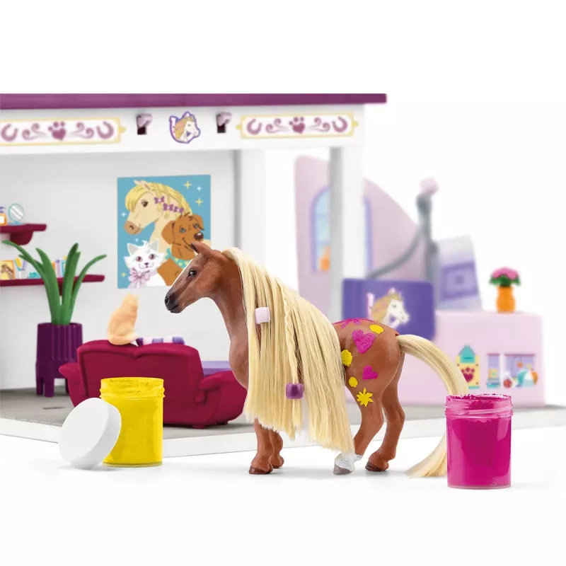 schleich HORSE CLUB Sofia’s Beauties Pet Salon, salone & spa, salone per animali, 3 anno/i, multicolore, plastica