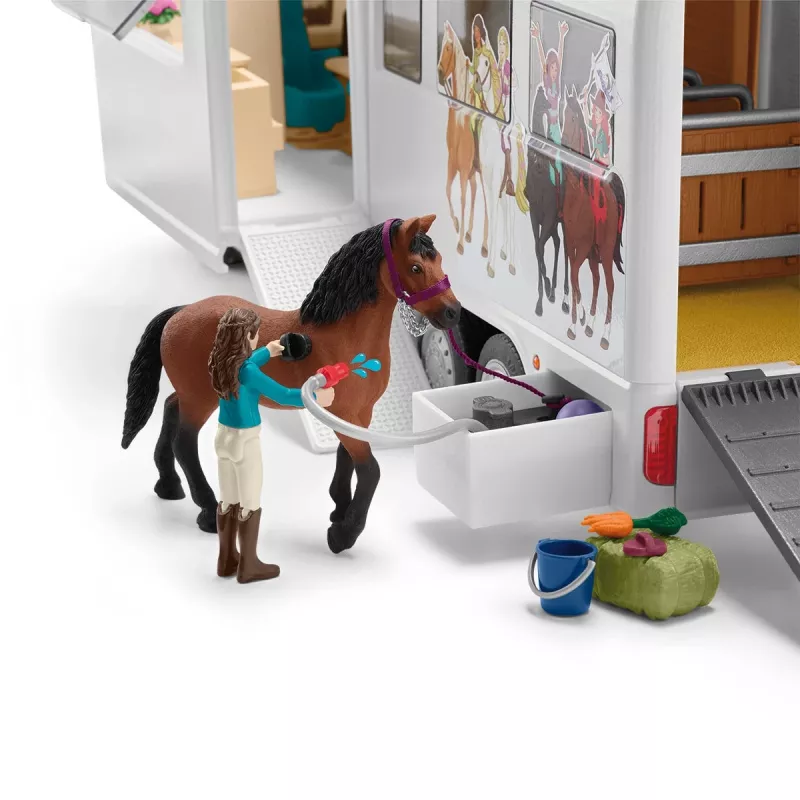 schleich HORSE CLUB trasporto cavalli, edificio, campeggio, scuderia, cavalli, concorso equestre, 5 anno/i, multicolore, plastica