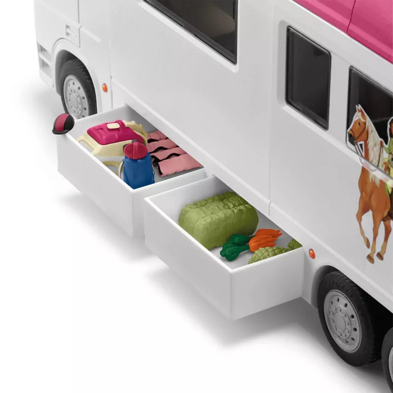 schleich HORSE CLUB trasporto cavalli, edificio, campeggio, scuderia, cavalli, concorso equestre, 5 anno/i, multicolore, plastica