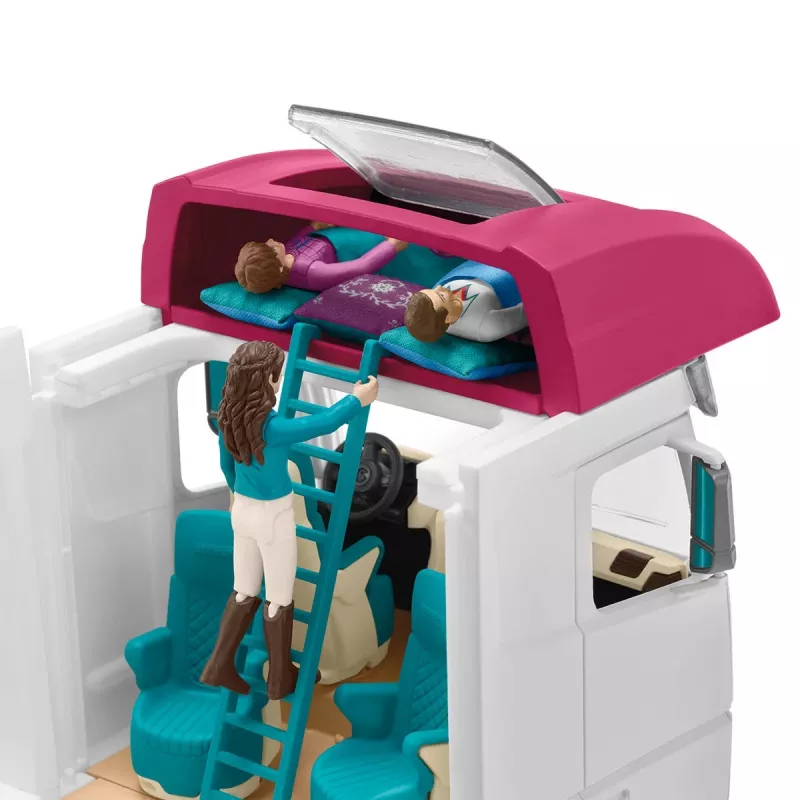 schleich HORSE CLUB trasporto cavalli, edificio, campeggio, scuderia, cavalli, concorso equestre, 5 anno/i, multicolore, plastica