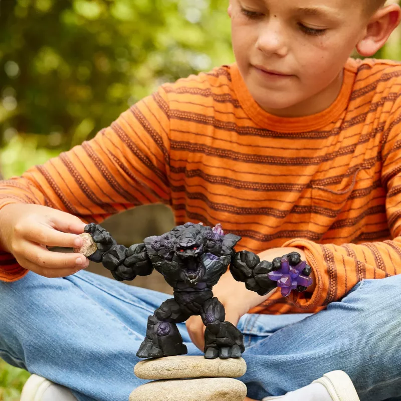 schleich ELDRADOR CREATURES mostro della pietra d'ombra, mostri e draghi, mondo di pietra, 7 anno/i, nero, viola, plastica