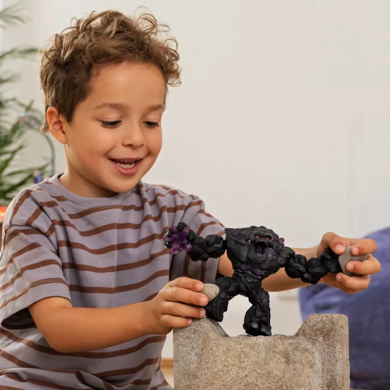 schleich ELDRADOR CREATURES mostro della pietra d'ombra, mostri e draghi, mondo di pietra, 7 anno/i, nero, viola, plastica