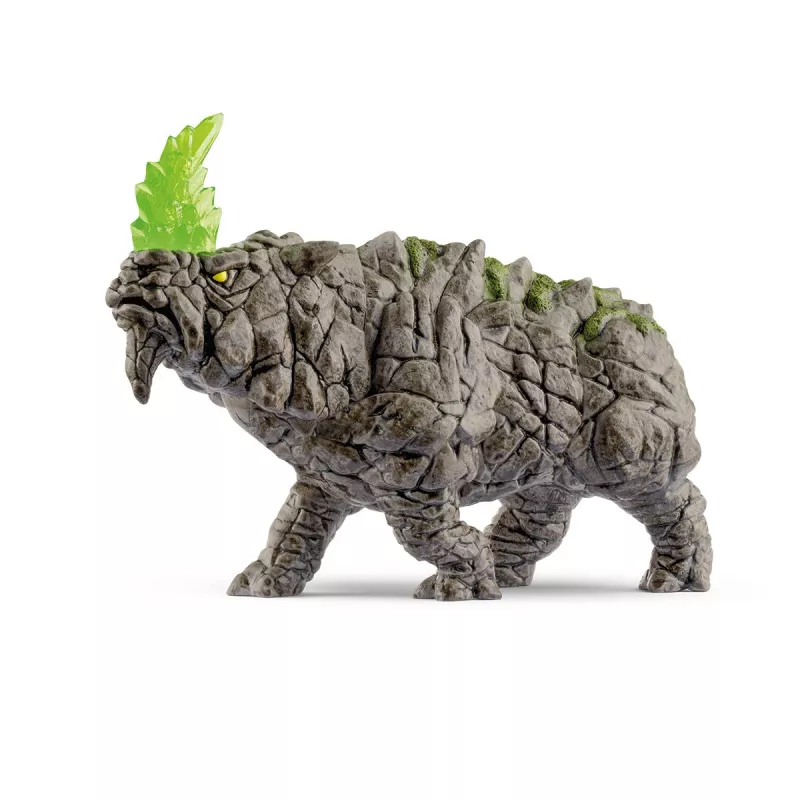 schleich ELDRADOR CREATURES rinoceronte da combattimento, 7 anno/i, mostri e draghi, mondo di pietra, nero, verde, plastica