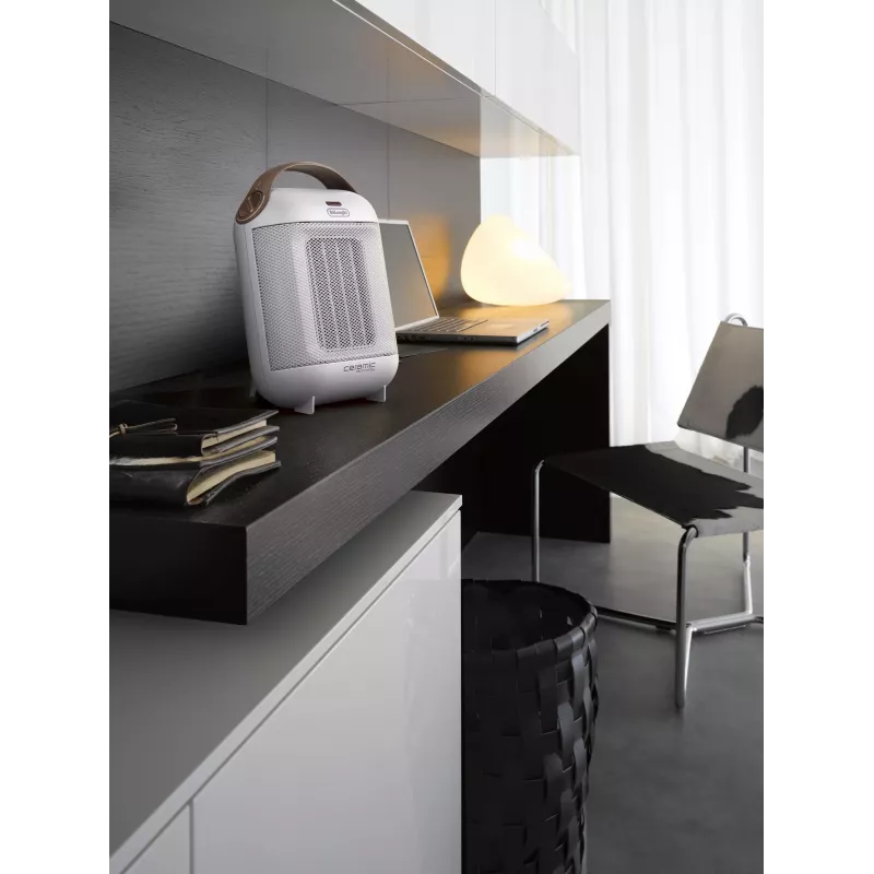 De’Longhi Capsule HFX30C18.IW per interni marrone, bianco 1800 W termoventilatore elettrico