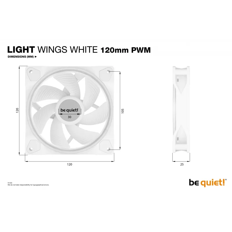be quiet Light Wings White | 120mm PWM Triple Pack ventola per case PC 12 cm 3 pezzi