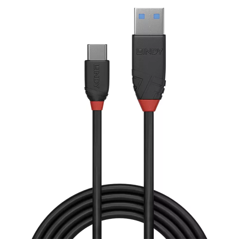 Lindy cavo USB 3.2 Type-A a C 1 m, 10Gbit/s, Black Line, 1 m, USB A, USB C, USB 3.2 Gen 1 (3.1 Gen 1), 10 Gbit/s, nero