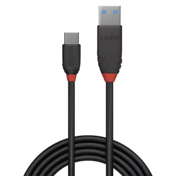 Lindy cavo USB 3.2 Type-A a C 0,5 m, 10 Gbit/s, Black Line, 0,5 m, USB A, USB C, USB 3.2 Gen 1 (3.1 Gen 1), 10 Gbit/s, nero