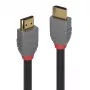 Lindy cavo HDMI High Speed 1 m, Anthra Line, 1 m, HDMI Type-A (standard), HDMI Type-A (standard), 4096 x 2160 pixel, 18 Gbit/s, nero, grigio