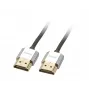 Lindy cavo HDMI High Speed slim CROMO con Ethernet 1 m, 1 m, HDMI Type-A (standard), HDMI Type-A (standard), 3D, nero