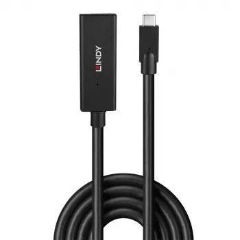 Lindy prolunga attiva USB 3.2 Gen 2 C/C 5 m, 5 m, USB C, USB C, USB 3.2 Gen 2 (3.1 Gen 2), 10 Gbit/s, nero
