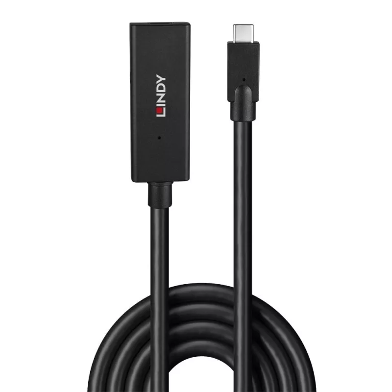 Lindy prolunga attiva USB 3.2 Gen 2 C/C 5 m, 5 m, USB C, USB C, USB 3.2 Gen 2 (3.1 Gen 2), 10 Gbit/s, nero