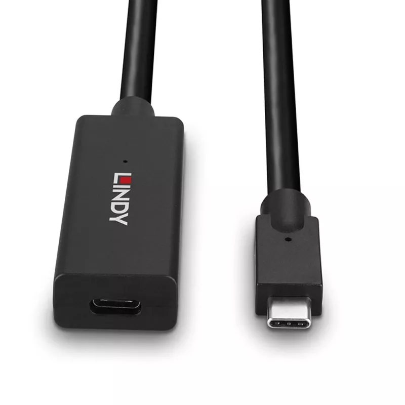 Lindy prolunga attiva USB 3.2 Gen 2 C/C 5 m, 5 m, USB C, USB C, USB 3.2 Gen 2 (3.1 Gen 2), 10 Gbit/s, nero