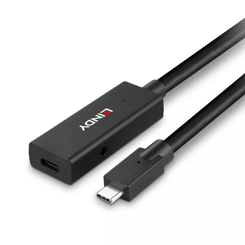 Lindy prolunga attiva USB 3.2 Gen 2 C/C 5 m, 5 m, USB C, USB C, USB 3.2 Gen 2 (3.1 Gen 2), 10 Gbit/s, nero