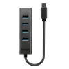 Lindy 43325 hub USB 3.2 Gen 1 Type-C a 4 porte, 4x USB-A, 5 Gbps, grigio, alluminio/plastica