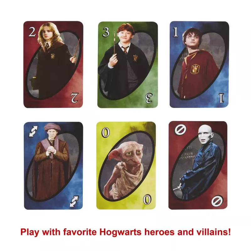Gioco di carte MATTEL UNO Harry Potter – gioco da tavolo, dai 7 anni