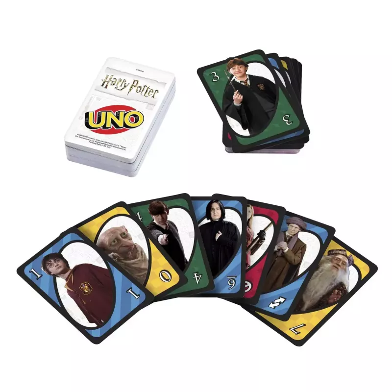 Gioco di carte MATTEL UNO Harry Potter – gioco da tavolo, dai 7 anni