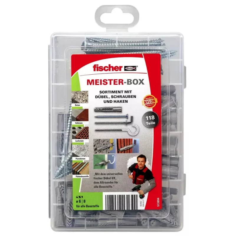 Set viti e tasselli Fischer MEISTER-BOX UX 75 pezzi