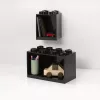 room copenhagen LEGO Brick Shelf 8+4 nera — mensola da parete modulare con 2 ripiani