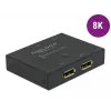 DELOCK switch DisplayPort 2 - 1 - bidirezionale 8K 30 Hz