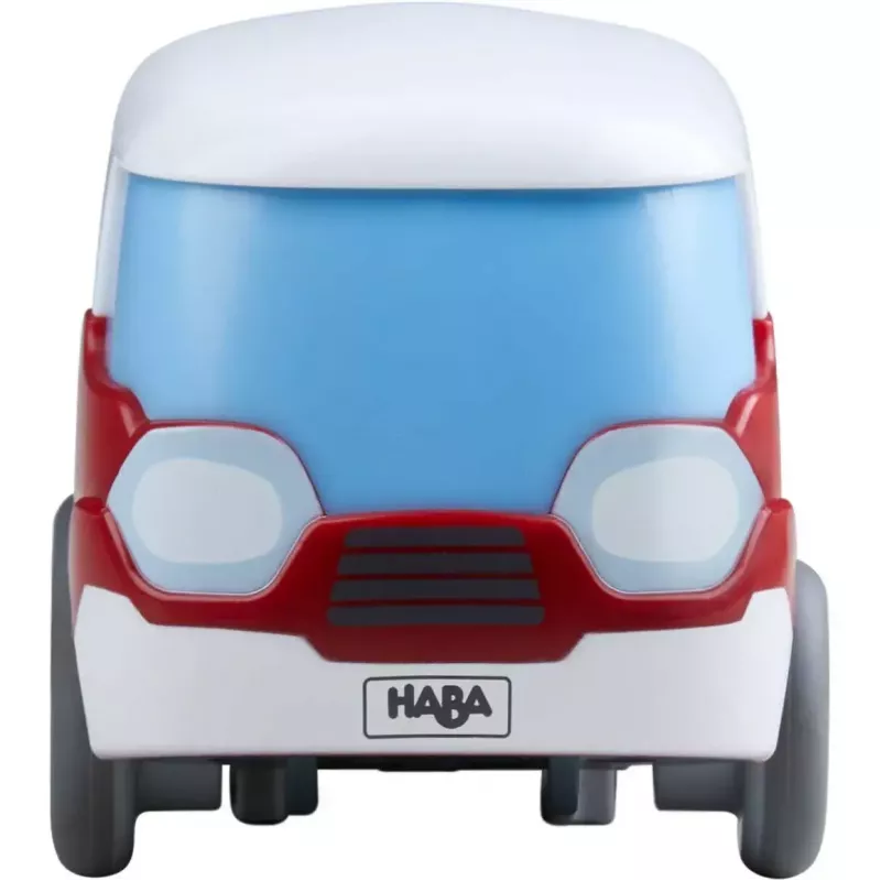 Bus HABA Kullerbu Momentum Motor Mini Bus blu grigio rosso bianco