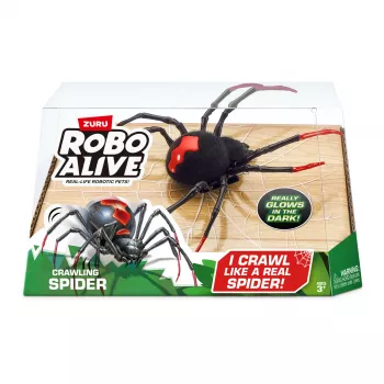 Robo Alive Ragno strisciante giocattolo robot luminoso al buio ZURU