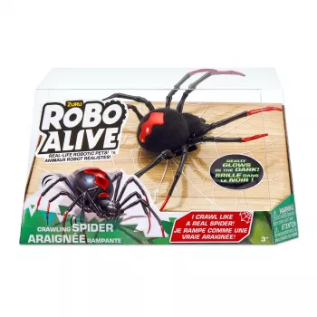 Robo Alive Ragno strisciante giocattolo robot luminoso al buio ZURU