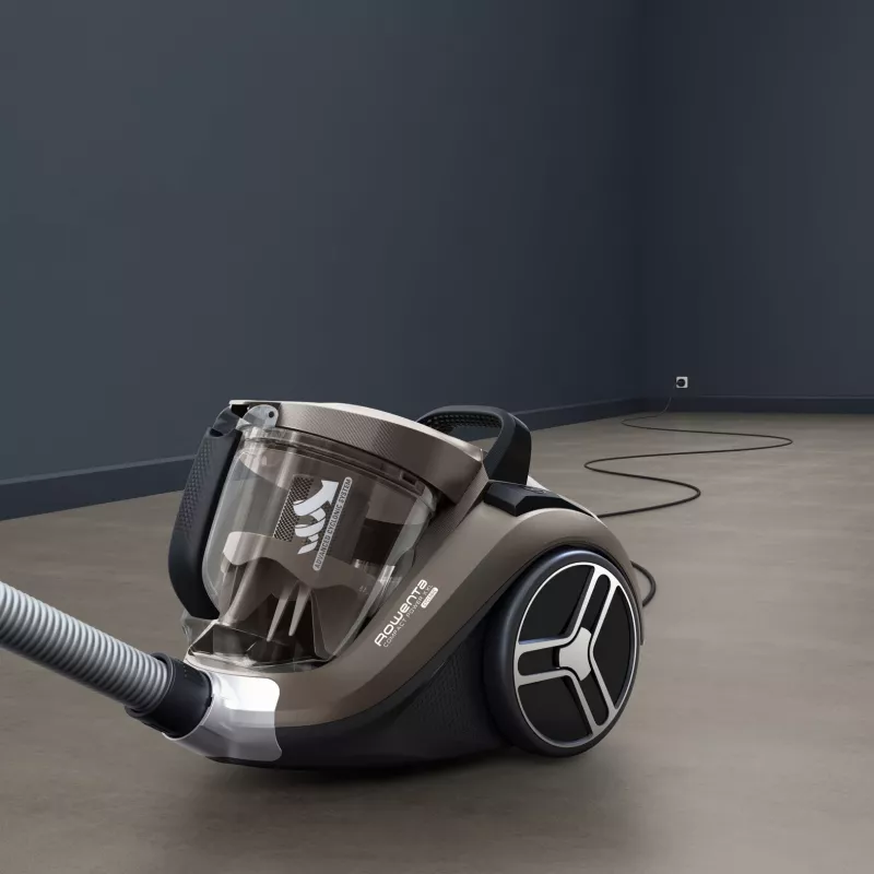 Rowenta Compact Power XXL Animal RO4B50 aspirapolvere a traino senza sacco, filtro a 3 stadi, grigio/nero