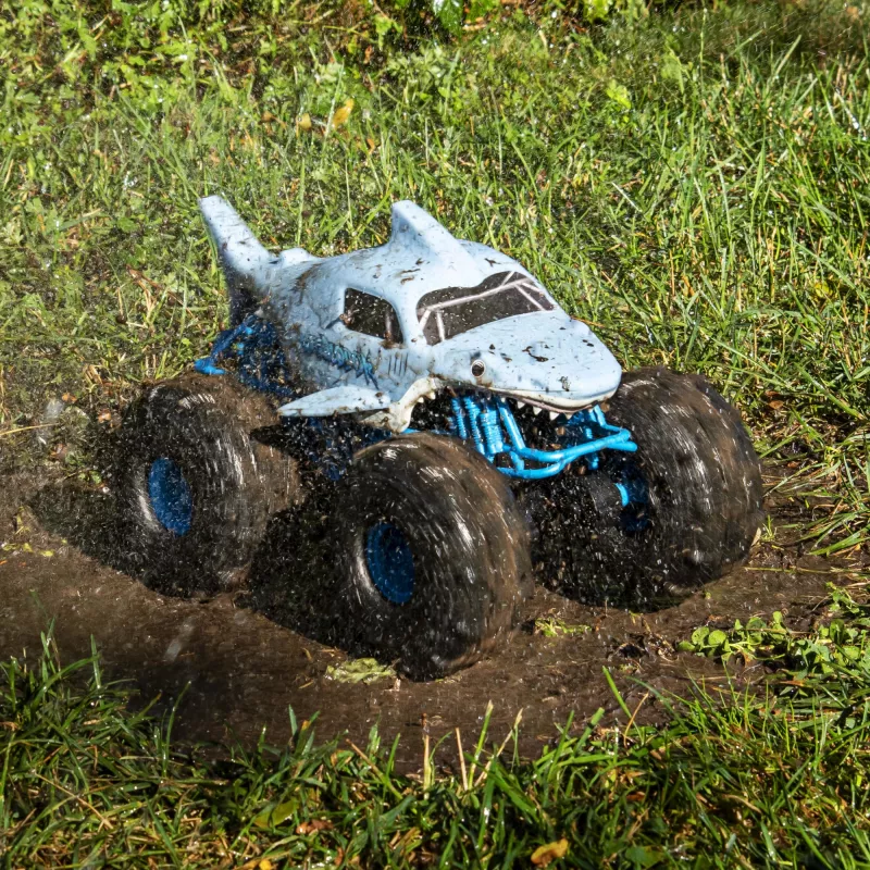 Monster Jam, Megalodon STORM All-Terrain monster truck radiocomandato ufficiale, scala 1:15