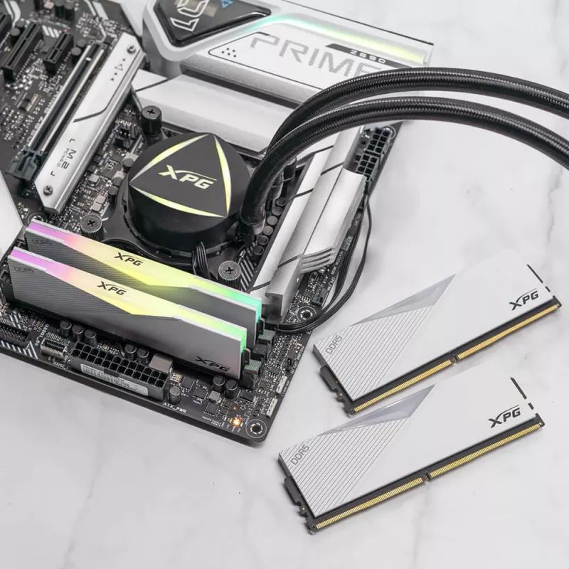DIMM 64 GB DDR5-6400 (2x 32 GB) dual kit, memoria bianca, AX5U6400C3232G-DCLARWH, Lancer RGB, INTEL XMP